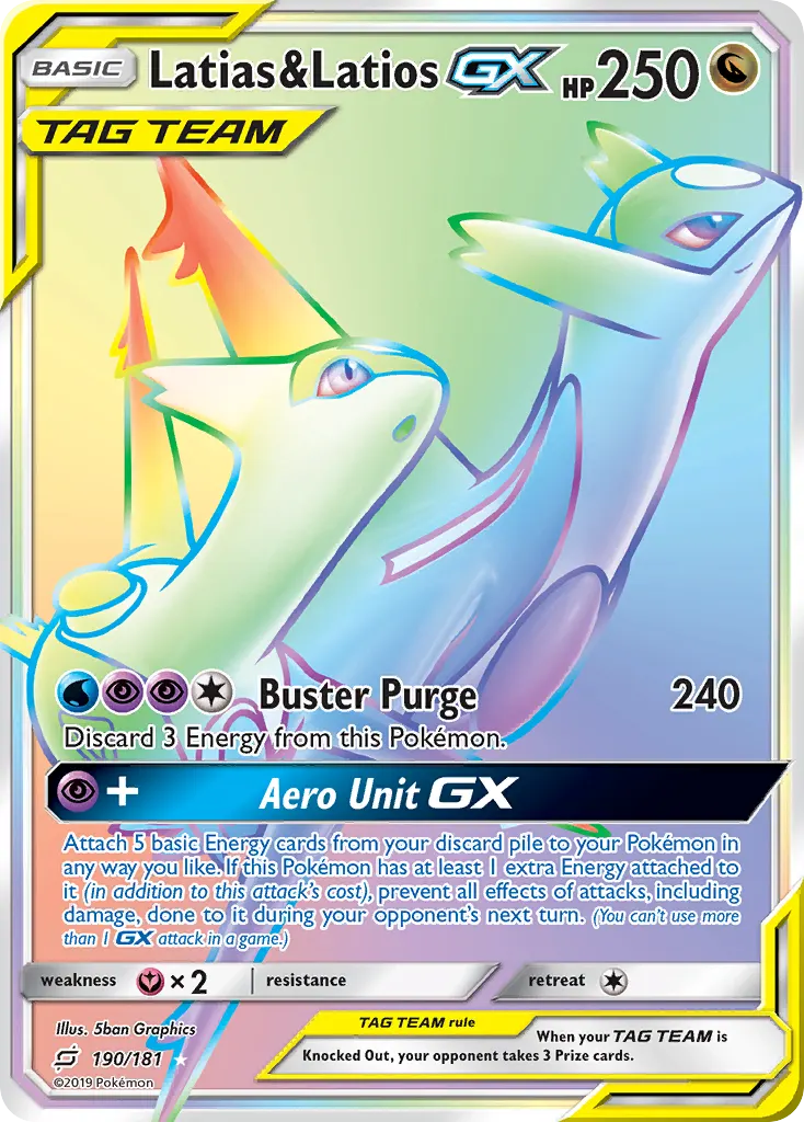 Latias & Latios-GX — official card artwork (representative)