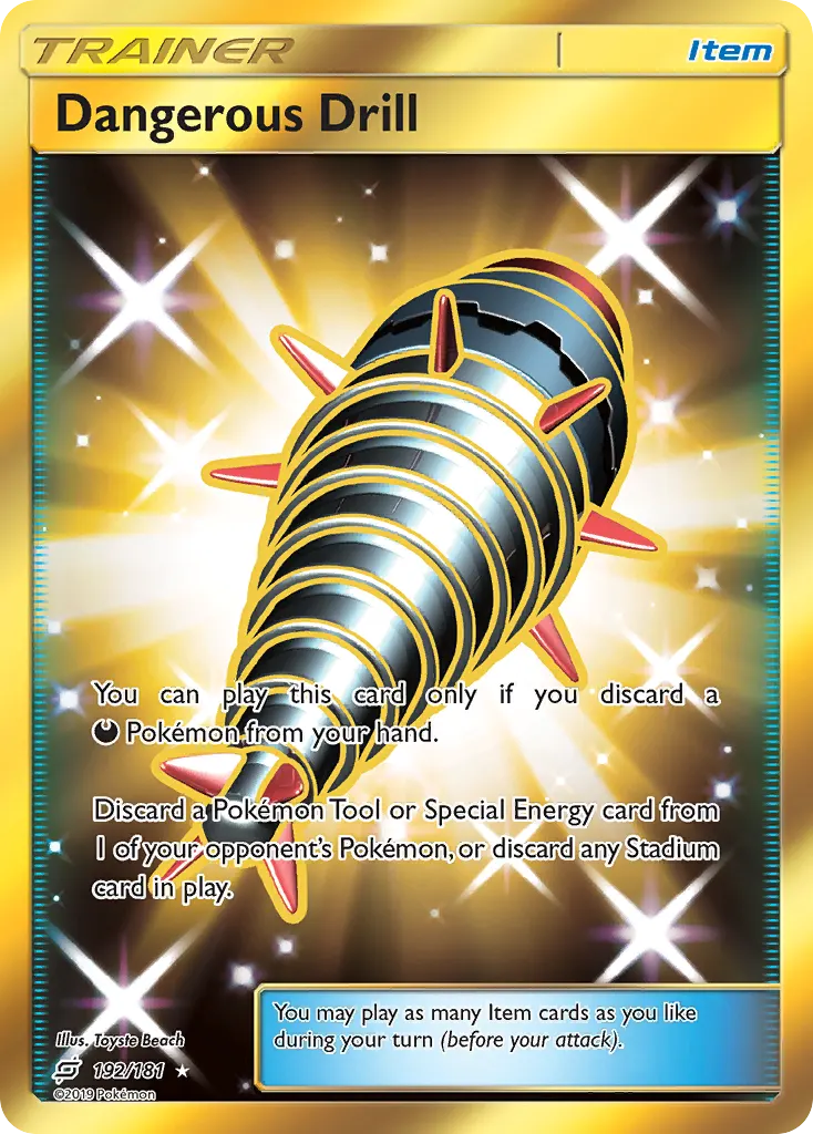 Dangerous Drill — Team Up 192 Pokémon card