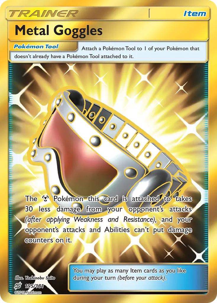 Metal Goggles — Team Up 195 Pokémon card