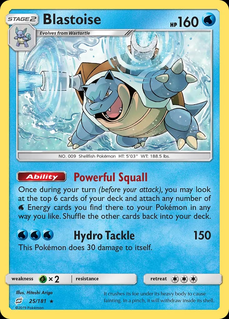 Blastoise — Team Up 25 Pokémon card