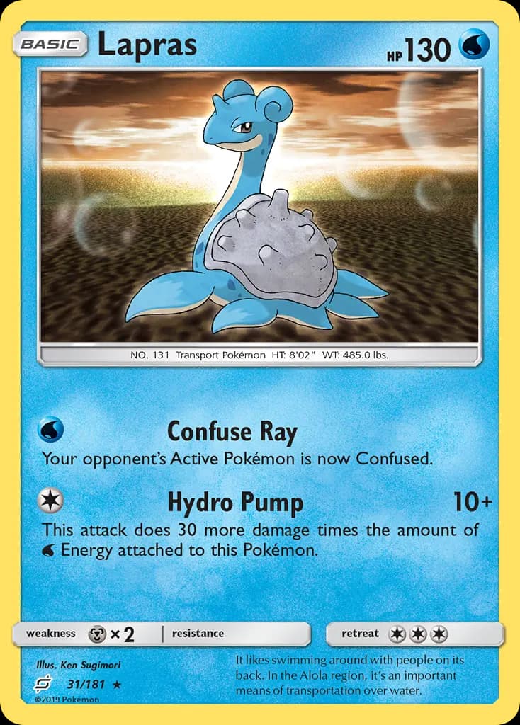 Lapras — Team Up 31 Pokémon card