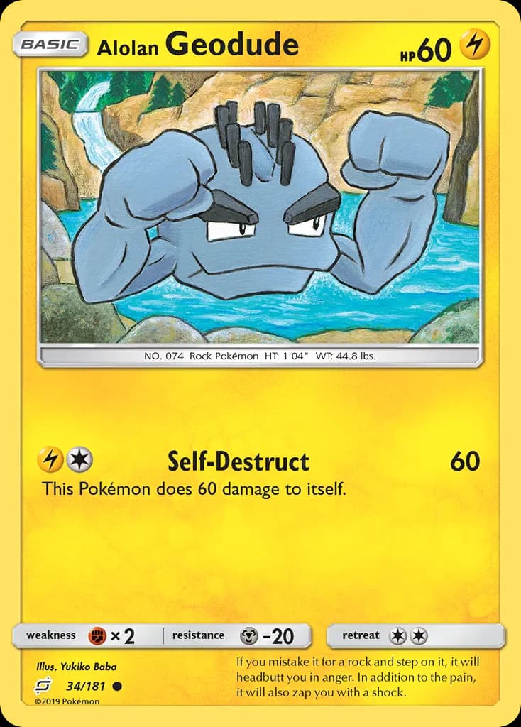 Alolan Geodude — Team Up 34 Pokémon card