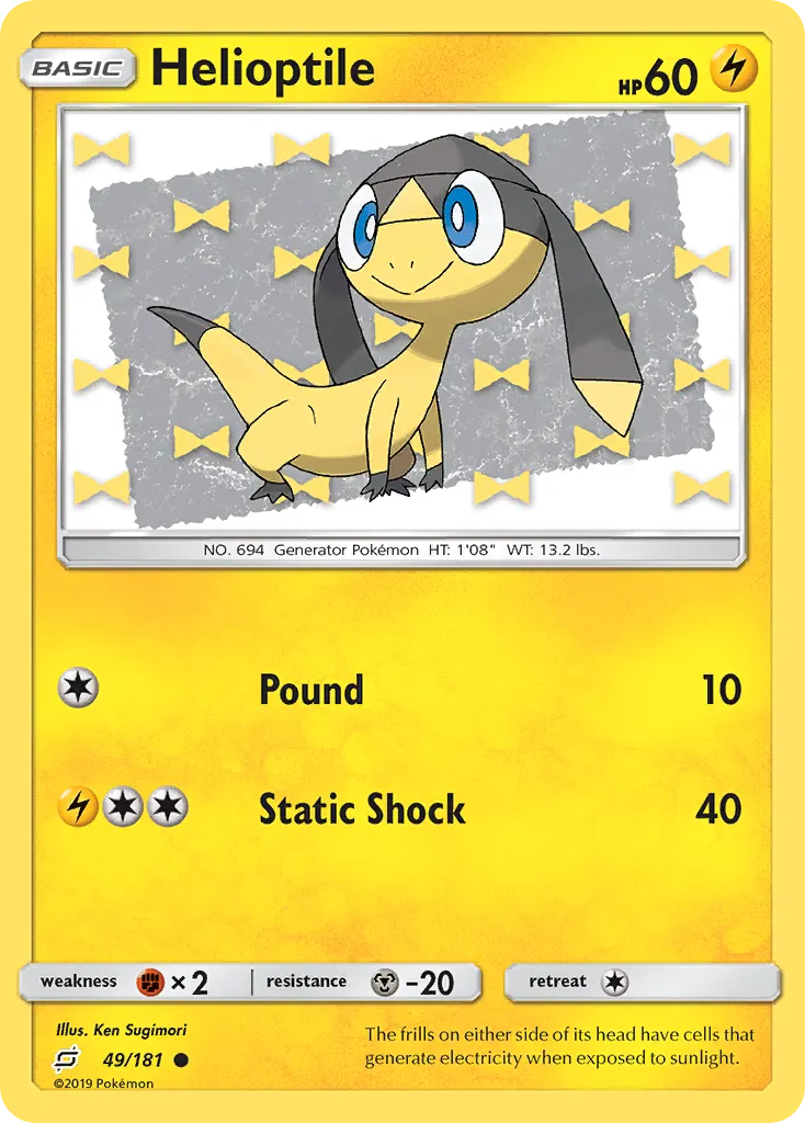 Helioptile — Team Up 49 Pokémon card