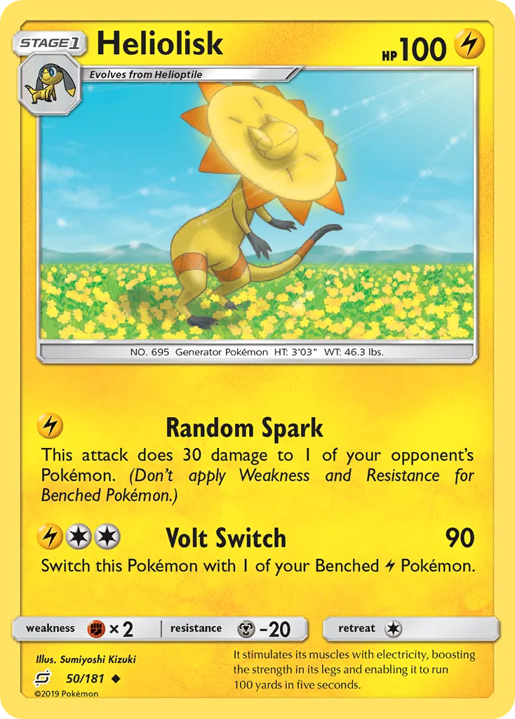 Heliolisk — Team Up 50 Pokémon card