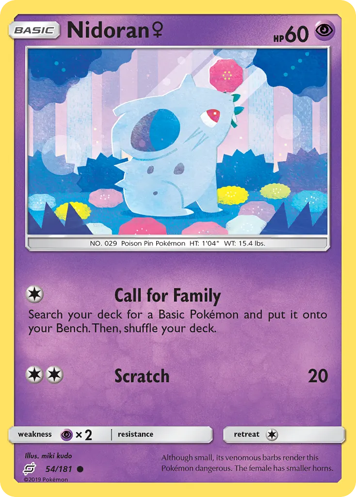 Nidoran ♀ — Team Up 54 Pokémon card