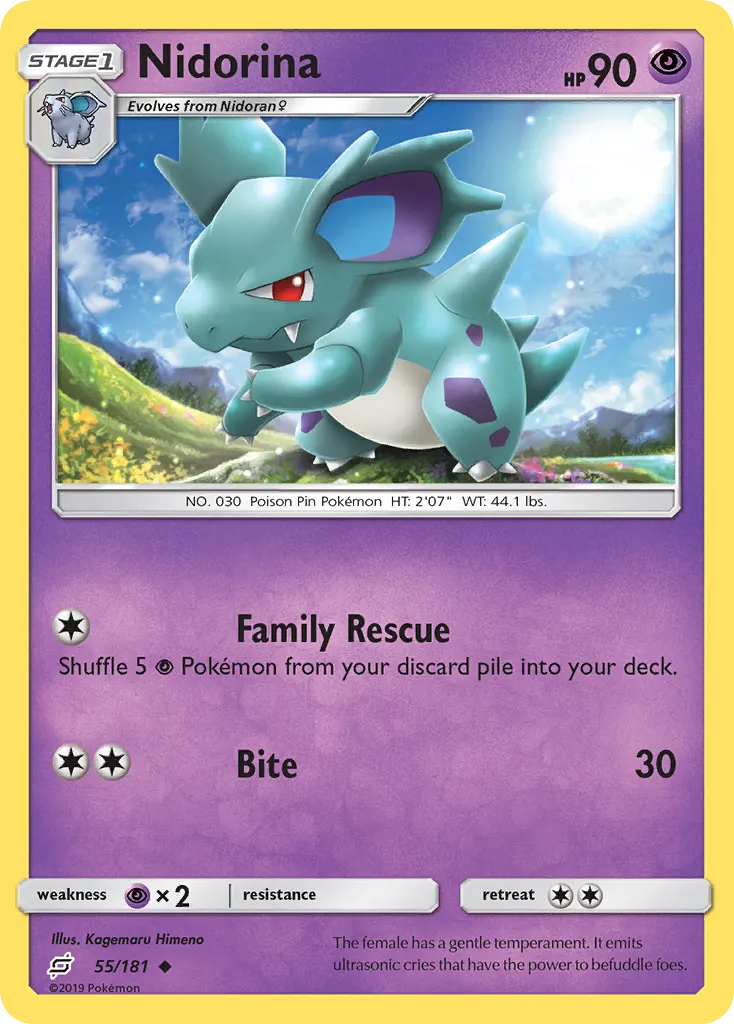 Nidorina — Team Up 55 Pokémon card
