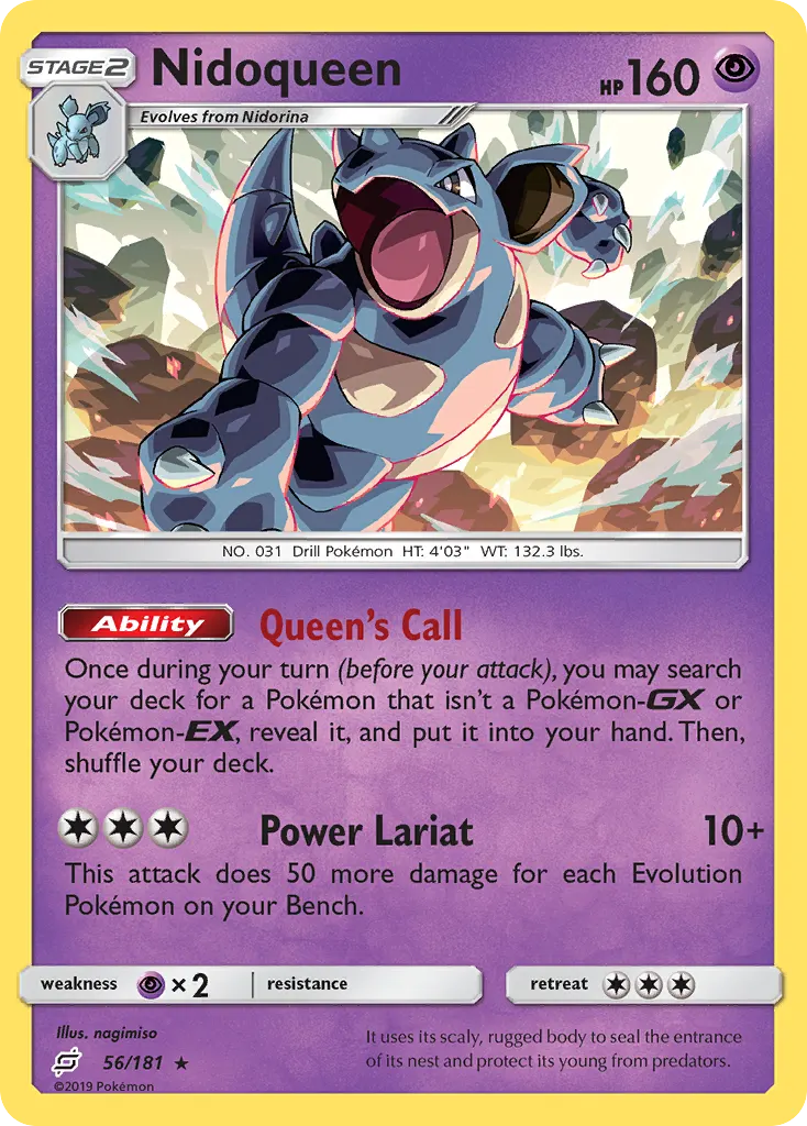 Nidoqueen — Team Up 56 Pokémon card