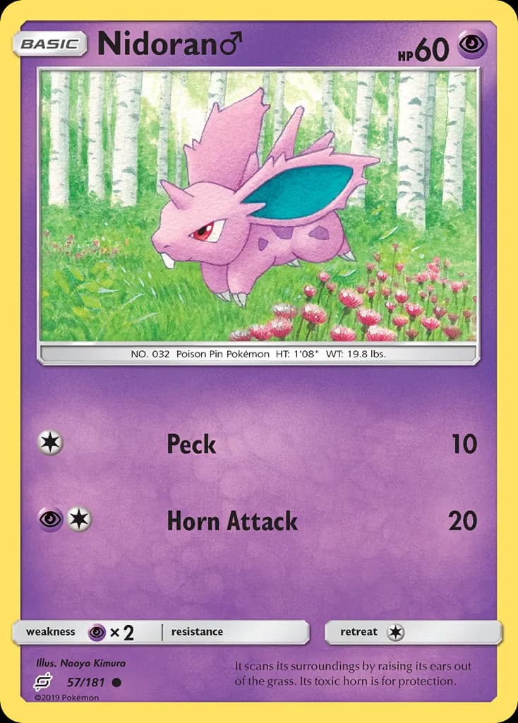 Nidoran ♂ — Team Up 57 Pokémon card