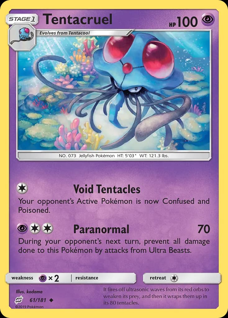 Tentacruel — Team Up 61 Pokémon card