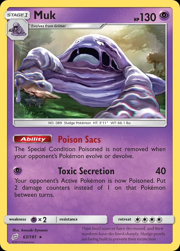 Muk — Team Up 63 Pokémon card