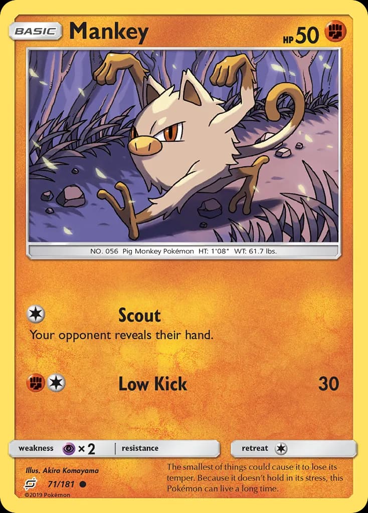 Mankey — Team Up 71 Pokémon card