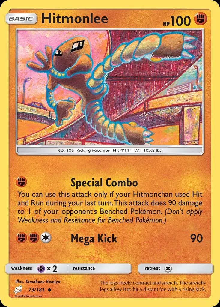 Hitmonlee — Team Up 73 Pokémon card