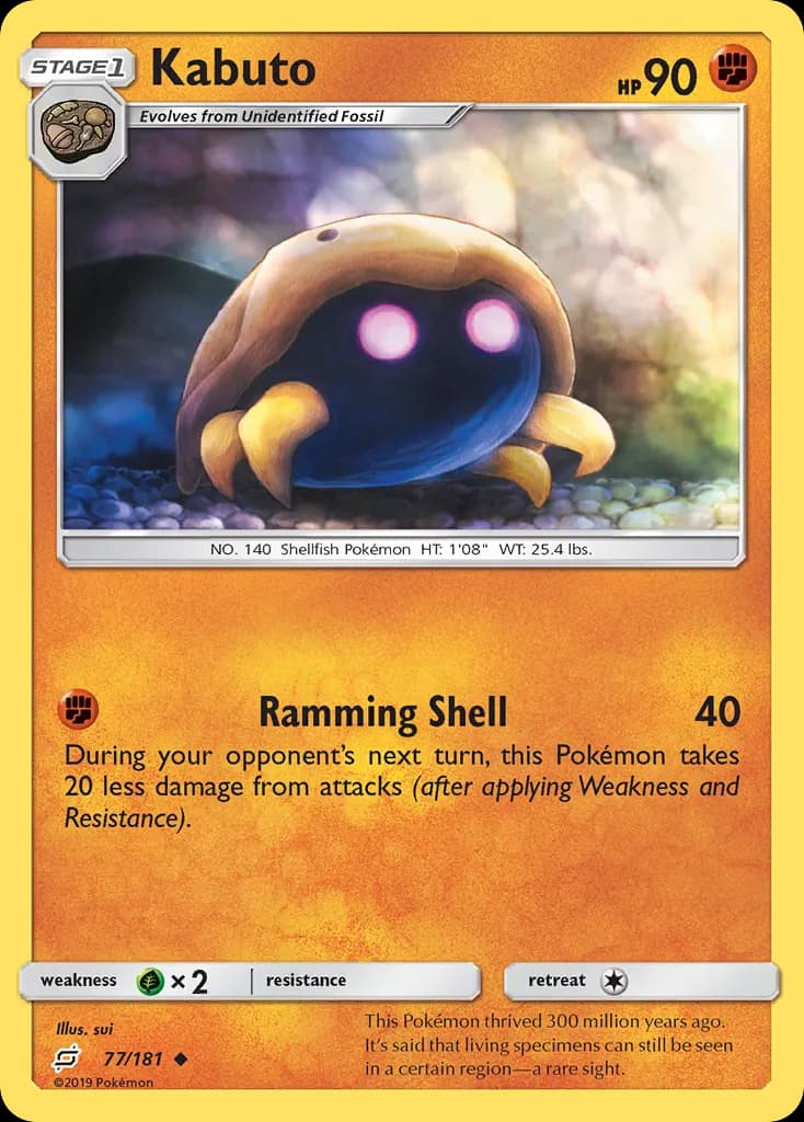 Kabuto — Team Up 77 Pokémon card