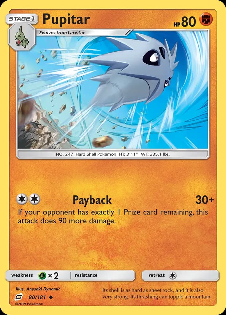 Pupitar — Team Up 80 Pokémon card