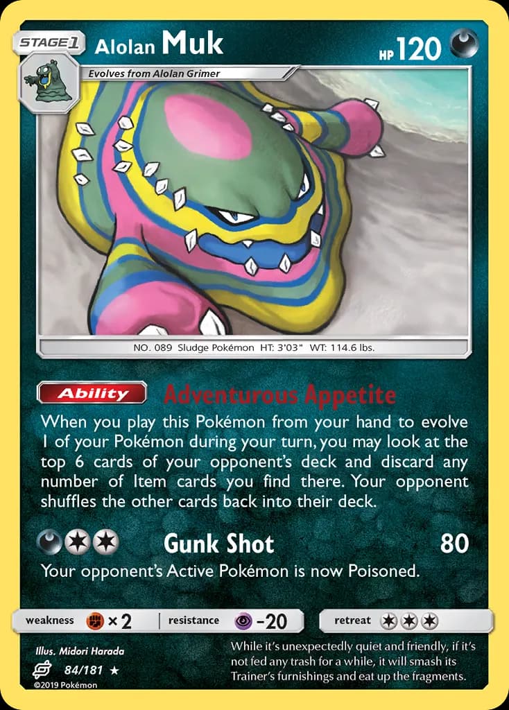 Alolan Muk — Team Up 84 Pokémon card