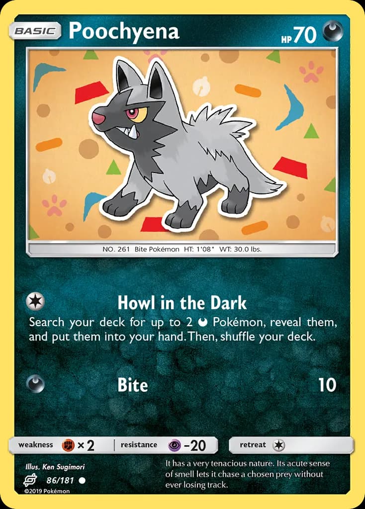 Poochyena — Team Up 86 Pokémon card