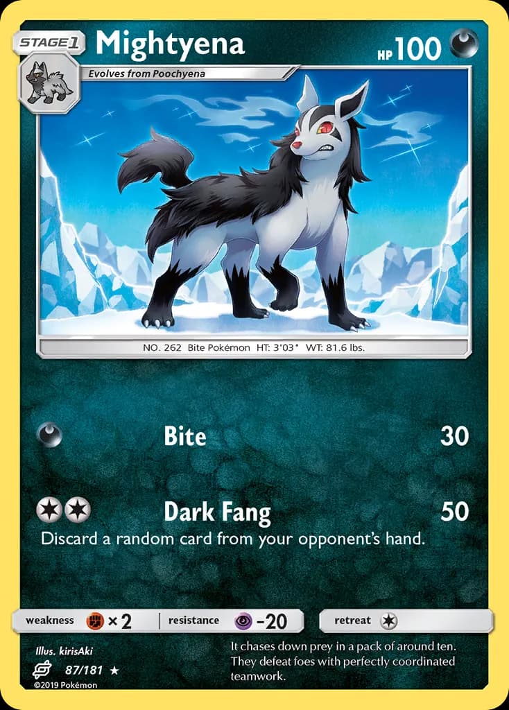 Mightyena — Team Up 87 Pokémon card
