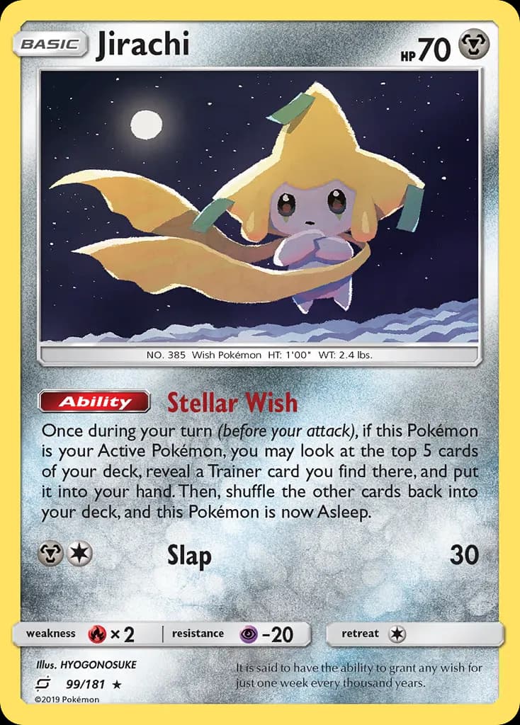 Jirachi — Team Up 99 Pokémon card