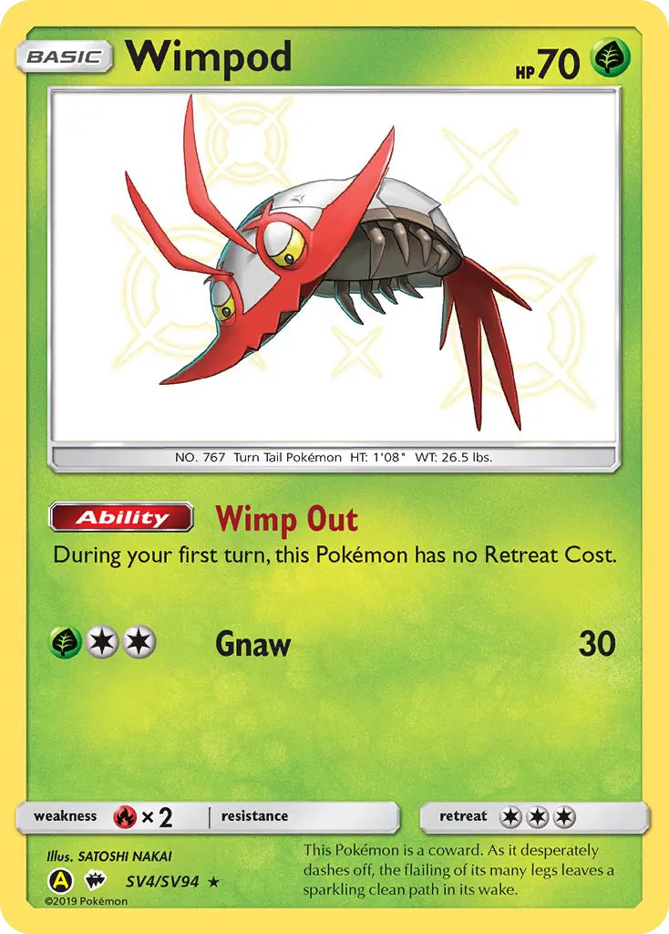 Wimpod — Hidden Fates Shiny Vault SV4 Pokémon card