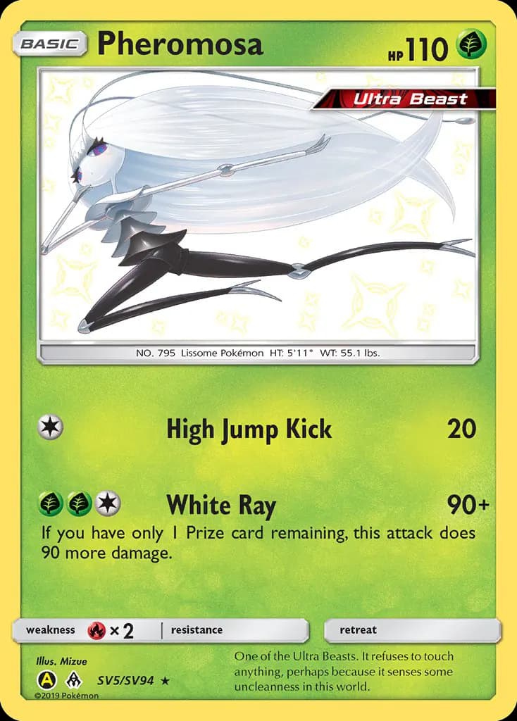 Pheromosa — Hidden Fates Shiny Vault SV5 Pokémon card