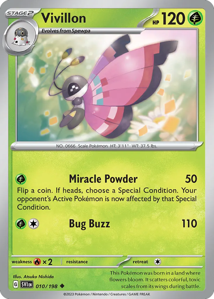 Vivillon — Scarlet & Violet 10 Pokémon card