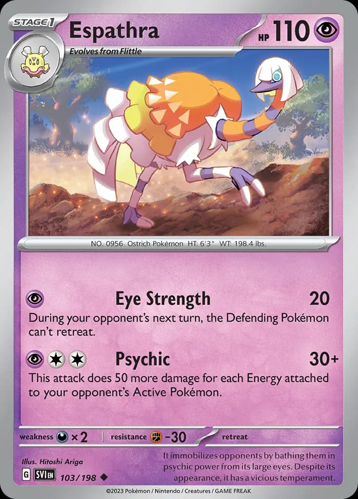 Espathra — Scarlet & Violet 103 Pokémon card