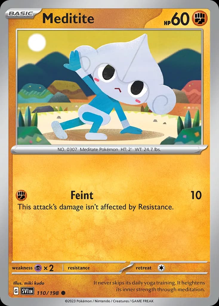 Meditite — Scarlet & Violet 110 Pokémon card