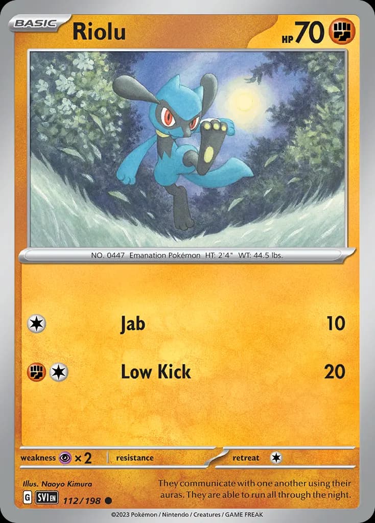 Riolu — Scarlet & Violet 112 Pokémon card