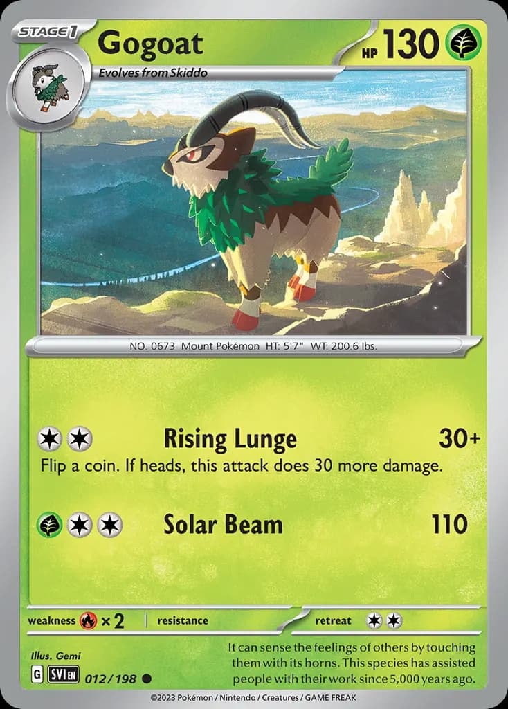 Gogoat — Scarlet & Violet 12 Pokémon card