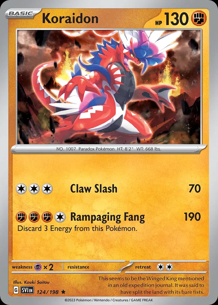 Koraidon — Scarlet & Violet 124 Pokémon card
