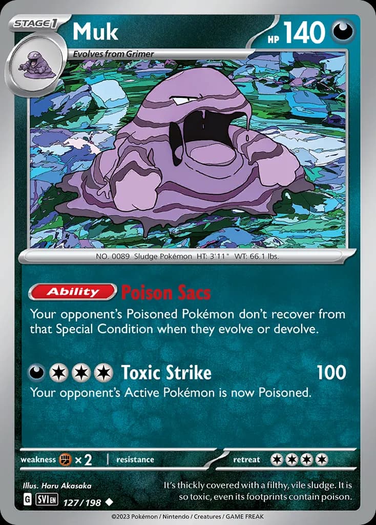 Muk — Scarlet & Violet 127 Pokémon card