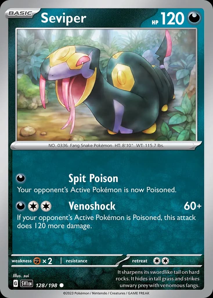 Seviper — Scarlet & Violet 128 Pokémon card