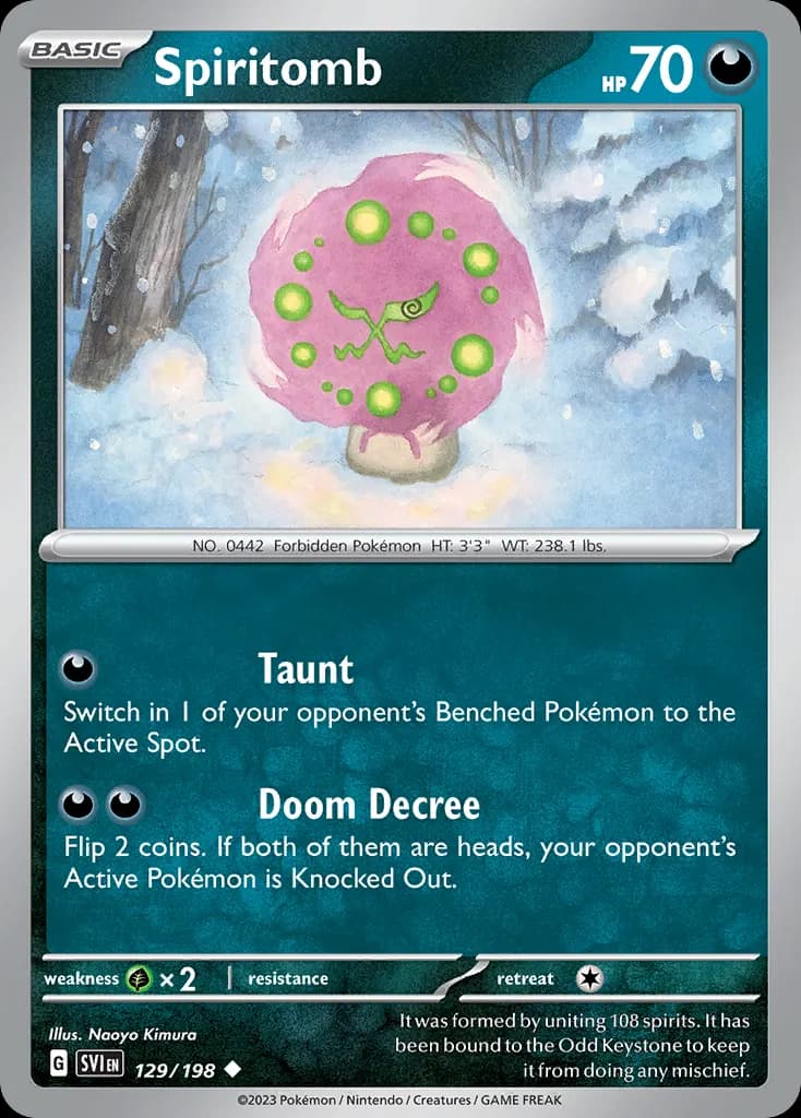 Spiritomb — Scarlet & Violet 129 Pokémon card