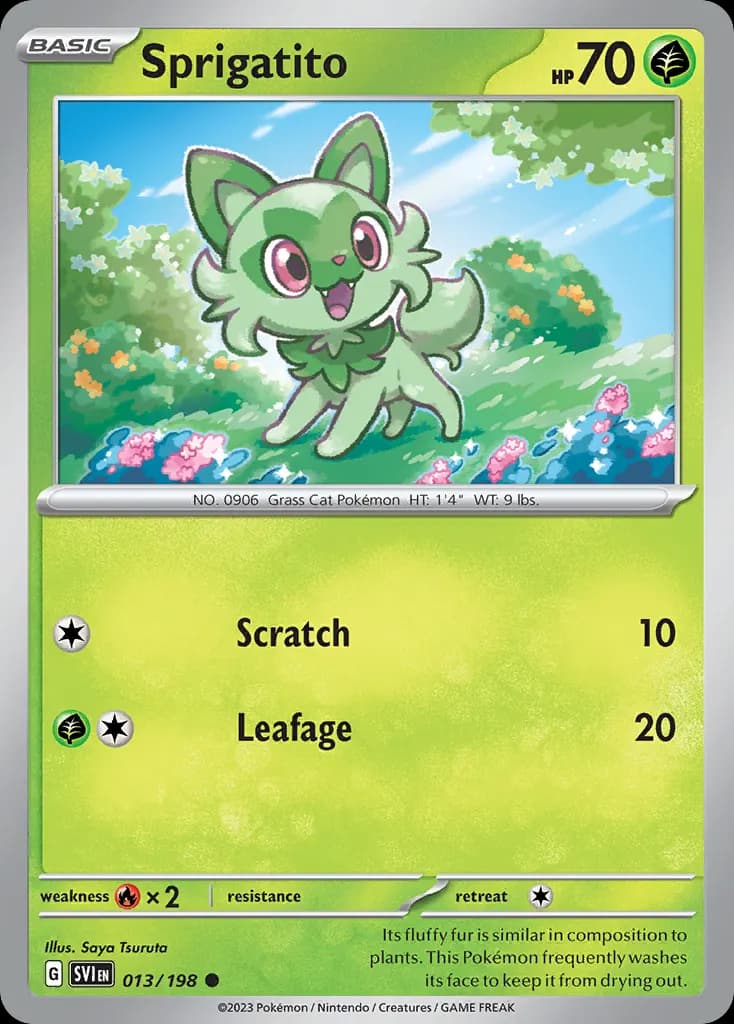 Sprigatito — Scarlet & Violet 13 Pokémon card