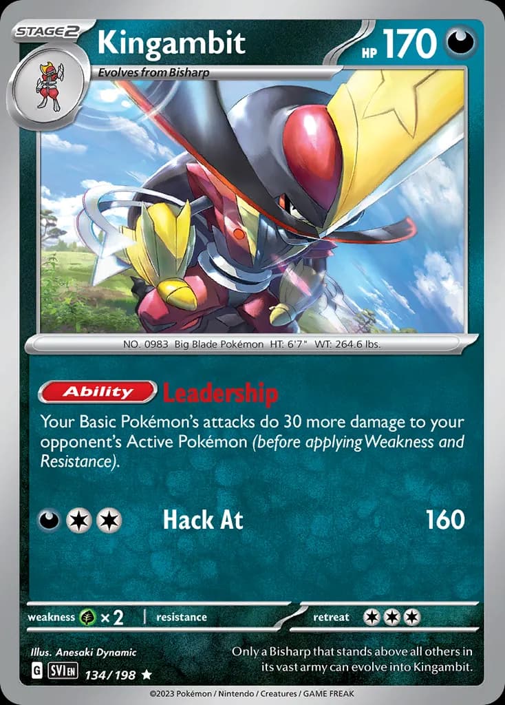 Kingambit — Scarlet & Violet 134 Pokémon card