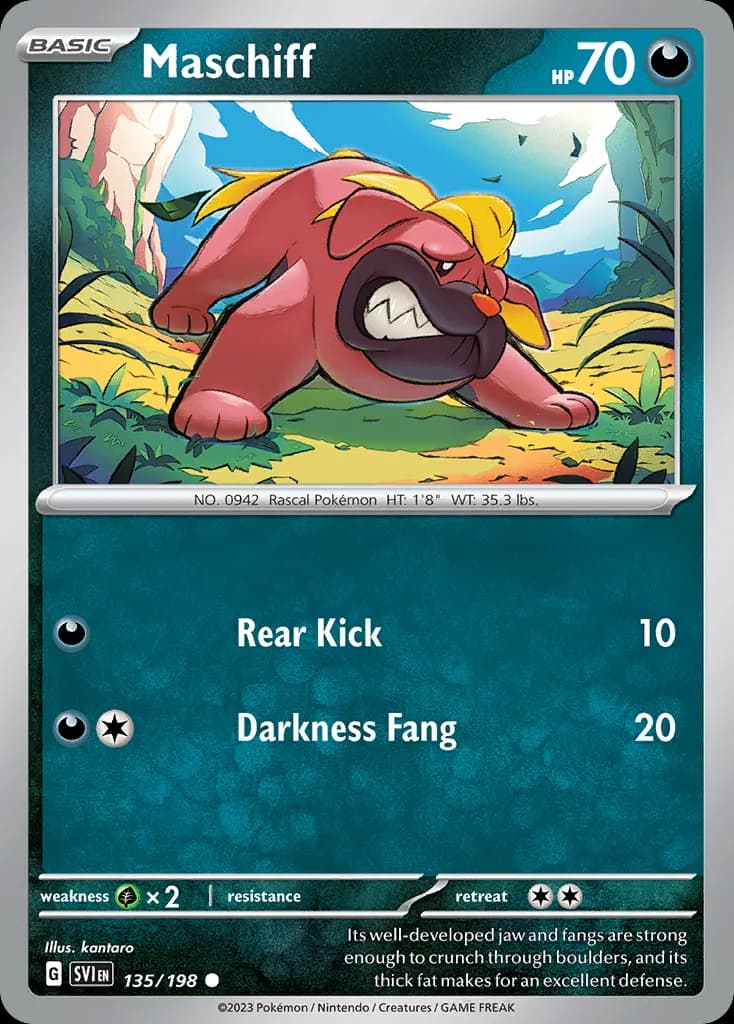 Maschiff — Scarlet & Violet 135 Pokémon card