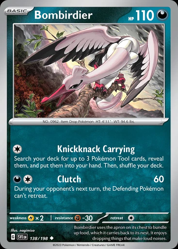 Bombirdier — Scarlet & Violet 138 Pokémon card