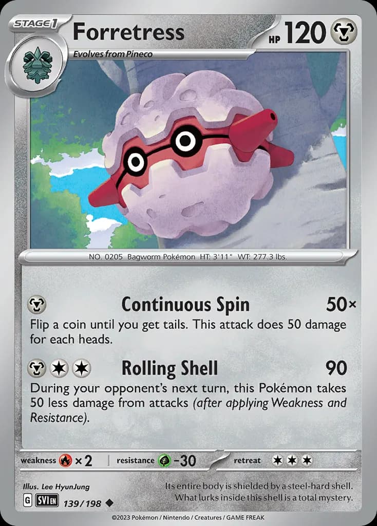Forretress — Scarlet & Violet 139 Pokémon card