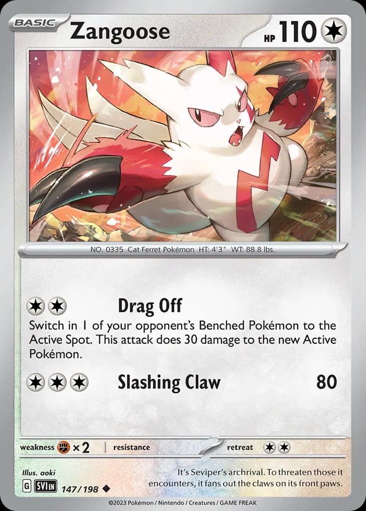 Zangoose — Scarlet & Violet 147 Pokémon card