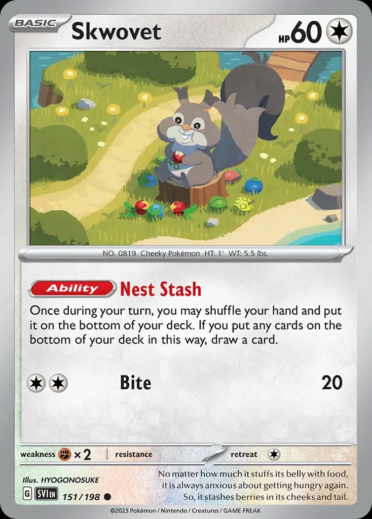 Skwovet — Scarlet & Violet 151 Pokémon card