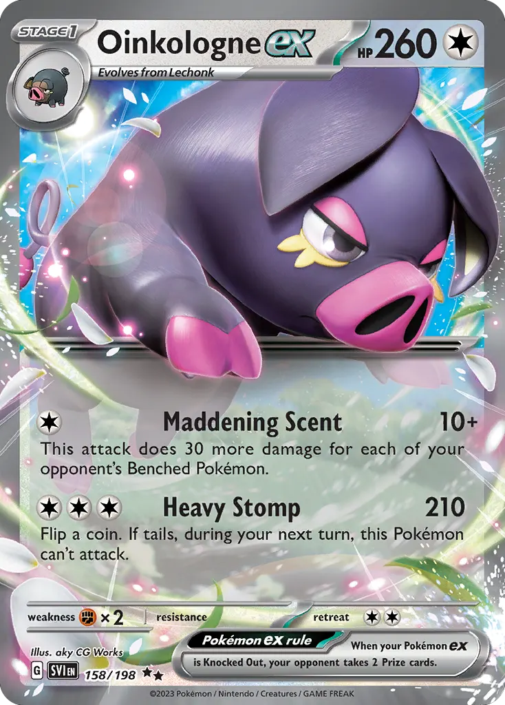 Oinkologne ex — Scarlet & Violet 158 Pokémon card