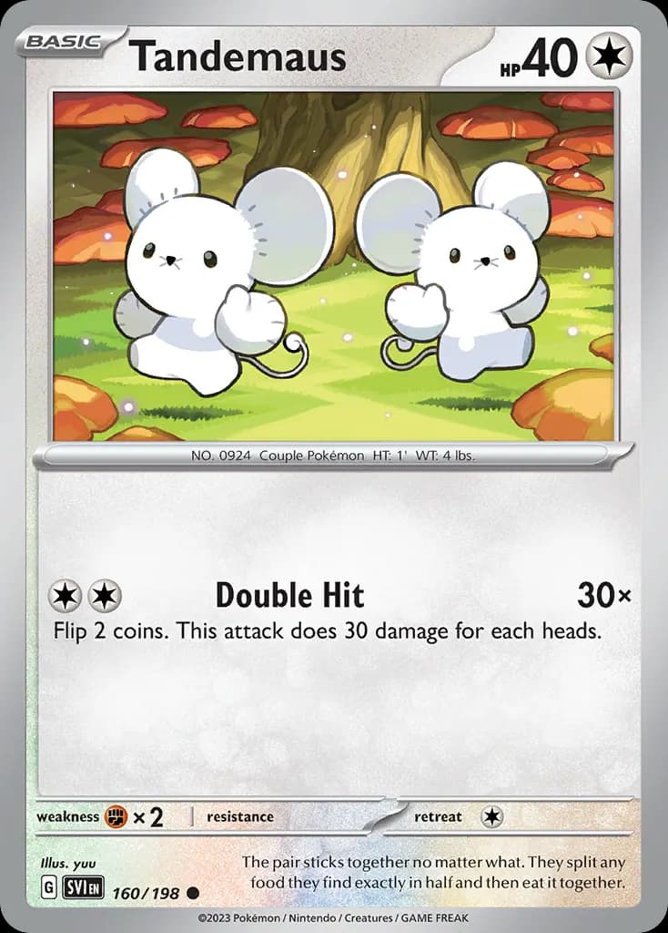 Tandemaus — Scarlet & Violet 160 Pokémon card