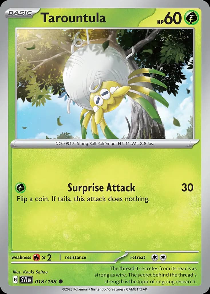 Tarountula — Scarlet & Violet 18 Pokémon card