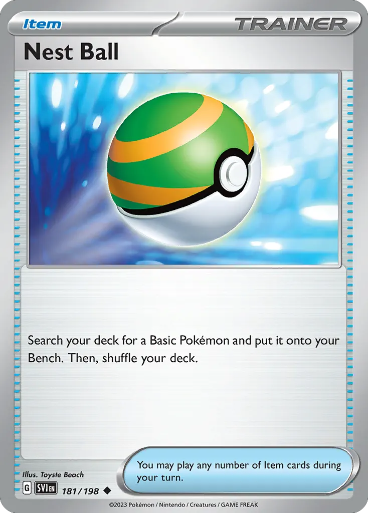 Nest Ball — Scarlet & Violet 181 Pokémon card