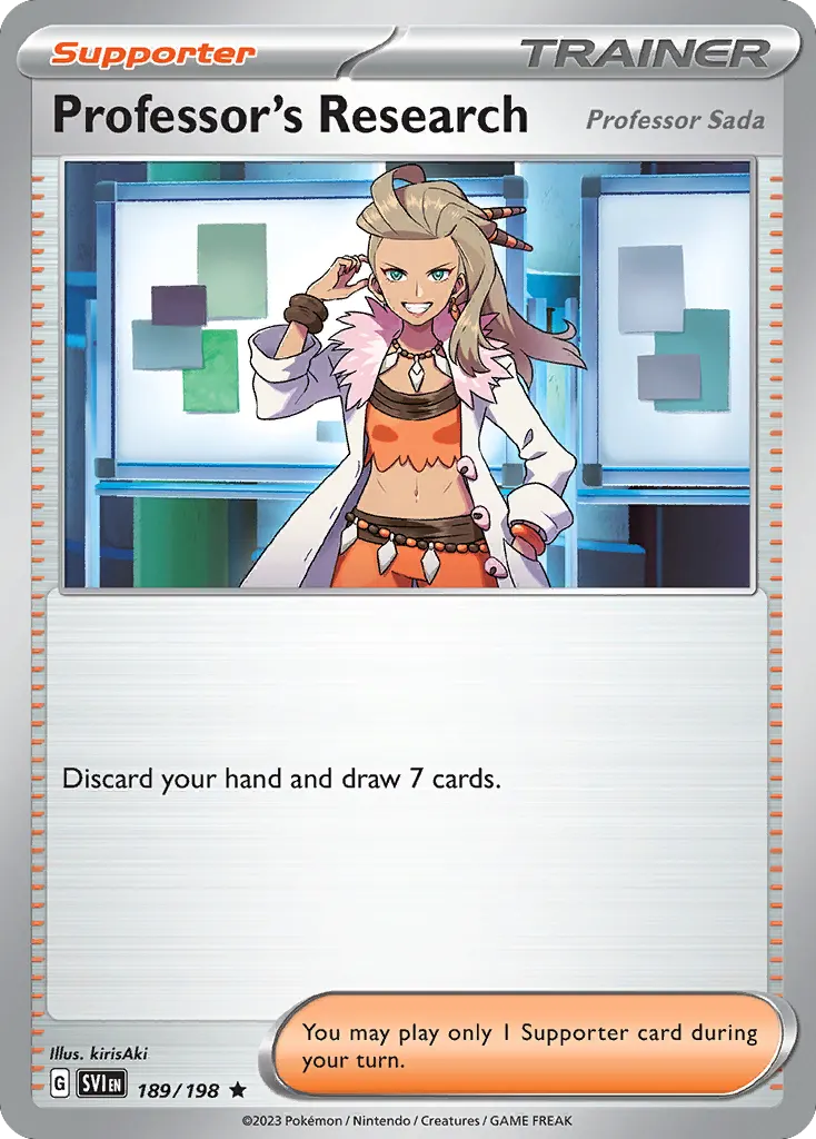 Professor's Research (Professor Sada) — Scarlet & Violet 189 Pokémon card