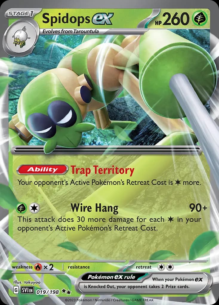 Spidops ex — Scarlet & Violet 19 Pokémon card