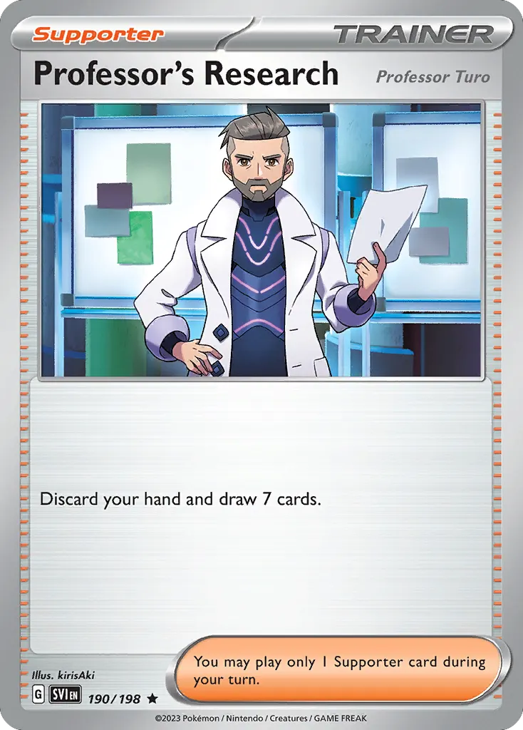 Professor's Research (Professor Turo) — Scarlet & Violet 190 Pokémon card