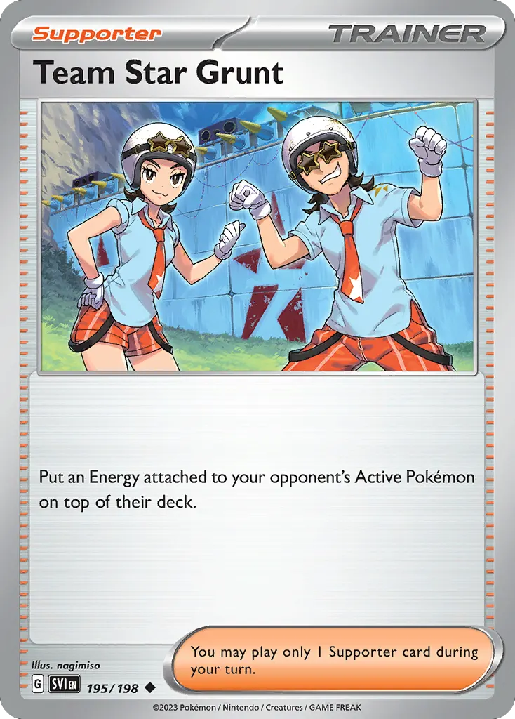 Team Star Grunt — Scarlet & Violet 195 Pokémon card