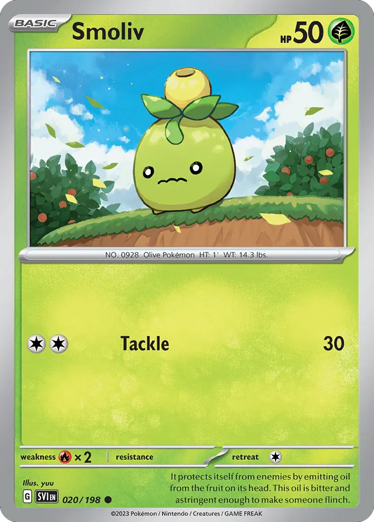 Smoliv — Scarlet & Violet 20 Pokémon card