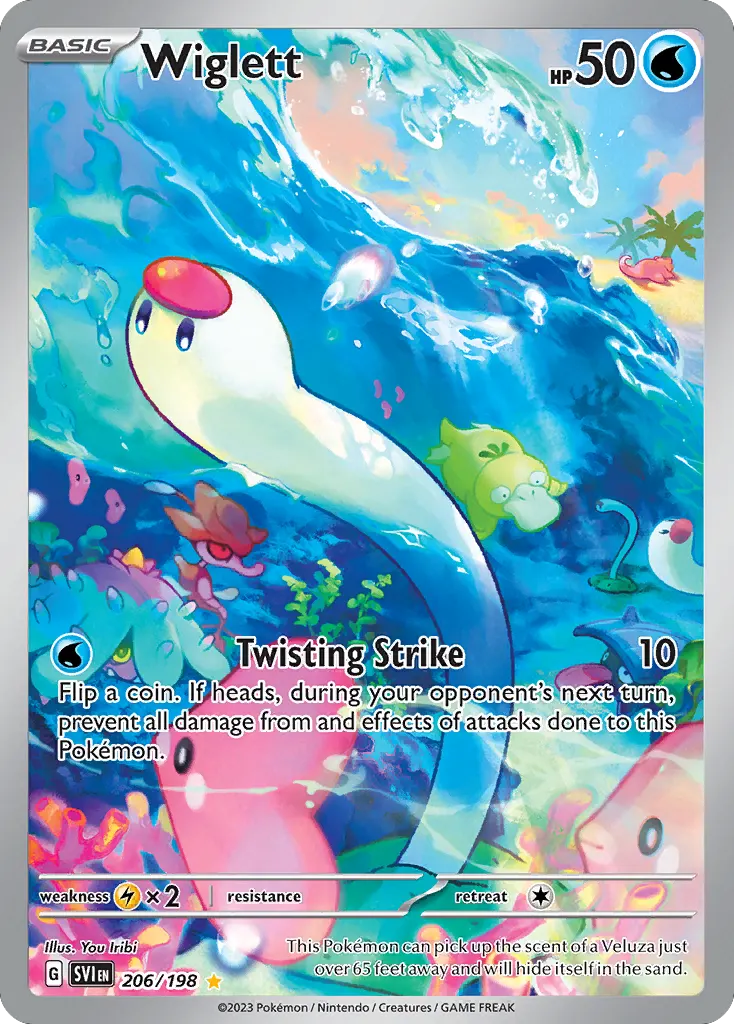 Wiglett — Scarlet & Violet 206 Pokémon card